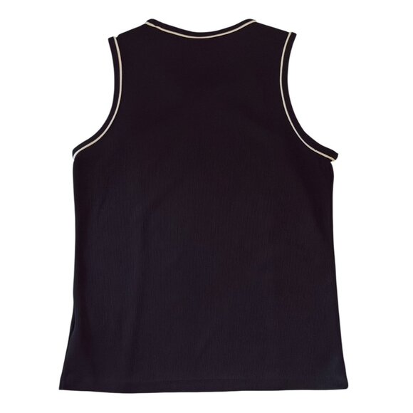 Nike Dri-Fit Black Round Neck Sleeveless Pullover Athletic Leisure Top Sz M - Picture 2 of 5